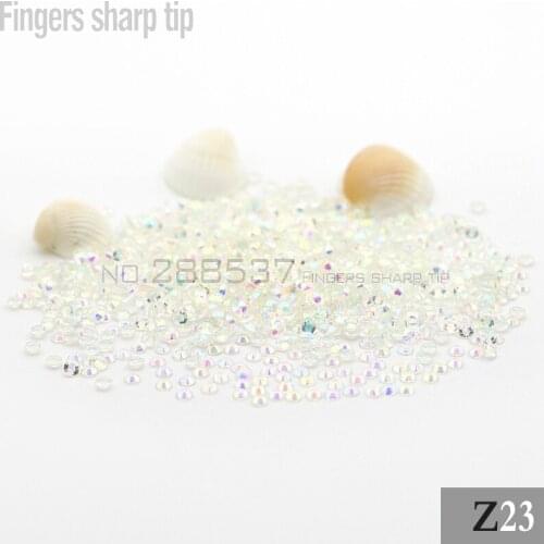 6mm 1000pcs New Transparent white AB Decorative Diamond 14-sided Resin Round Fashion Popular Nail DIY SS30 Z23