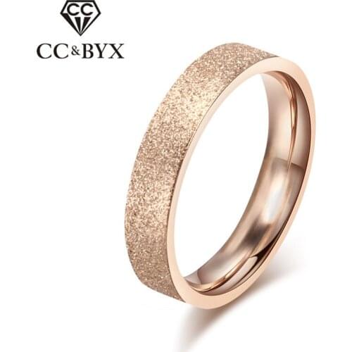CC Unique Rings For Women And Men Titanium Steel Dull Polish Bijoux Femme Wedding Simple Trendy Jewelry Bridal Anillos CC965