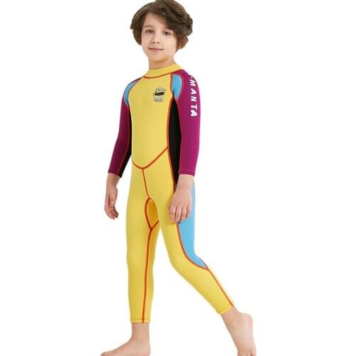 Kids Wetsuit Full 2.5mm Long Sleeve Wet Suit Swim Suit Surfing Suit Scuba Diving Snorkeling Suits Jumpsuit Boys & Girls 90-145cm