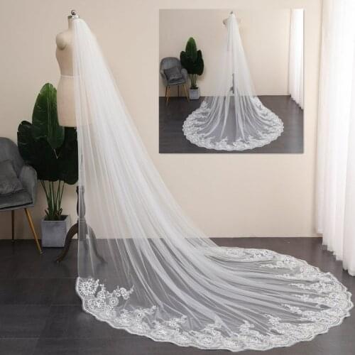 A Sequin Flower lace wedding veil,1 Layer Elegant Bridal Wedding, Cathedral Veil, Bridal Veil,Chapel Veil,Waltz Veil,Blusher wed