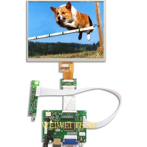 HJ080IA-01E HE080IA-01D screen 8 inch LCD display For Raspberry pi 3 B+ 1024*768 tablet VGA AV Control Driver Board Audio