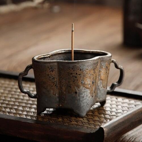 Ceramic Boat Backflow Incense Burner Waterfall Lovely Little Monk Incense Stick Holder Home Decor Aromatherapy Censer