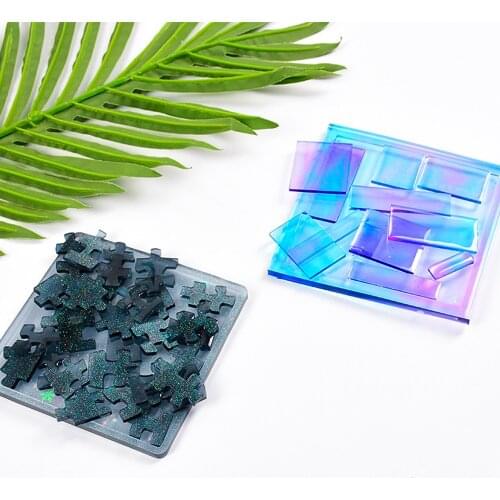 Creative Mold Resin Craft Jewelry Pendant DIY Silicone Mold Handmade Jigsaw Puzzle Game Making epoxy resin molds