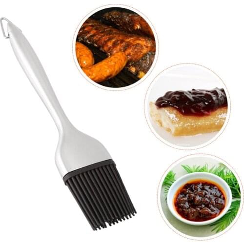 Kitchen Sauce Basting Brush Oil BBQ Grill Brush Stainless Steel Cooking Barbecue Brushes Silicone Pastry BBQ Accessories