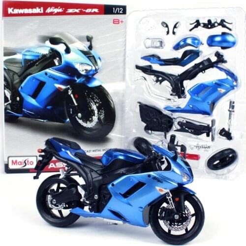 Maisto 1:12 Kawasaki Ninja ZX-6R Assembly DIY MOTORCYCLE BIKE Model Collection Kids Gifts Original Box Free Shipping
