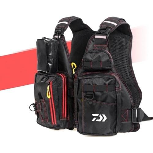 Multi-Purpose Outdoor Fishing Vest Detachable Multiple Pockets Breathable Waterproof Riding Grid Mesh Wear-Resisting Vests