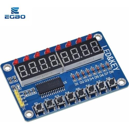 1PCS EGBO TM1638 Module Key Display For AVR Arduino New 8-Bit Digital LED Tube 8-Bit