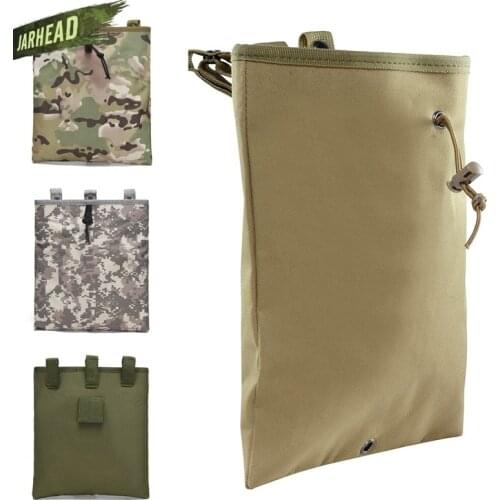 MOLLE Magazine Dump Pouch Hunting Tactical Mag Drop Pouch Waist Pack Ammo Bag Airsoft Accessories Bag Recycling Storage Bag