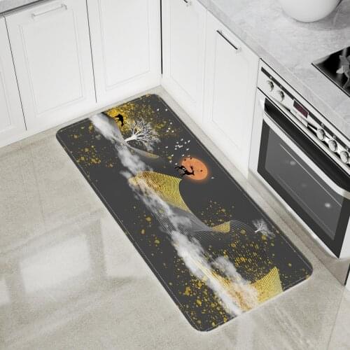 Ancient Landscape Painting Floor Mat Kitchen Living Room Anti Slip Rugs Bedroom Bathroom Rectangular Pattern Printed Carpet
