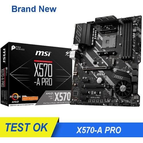 NEW For MSI X570-A PRO Motherboard Socket AM4 DDR4 128GB For AMD X570 PICI-E 4.0 M.2 Original Desktop HDMI ATX Mainboard