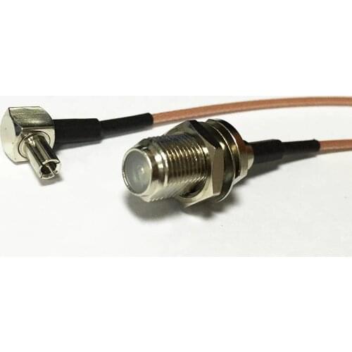 New F Female Jack Connector Switch TS9 Right Angle Connector RG178 Wholesale 15CM 6" Adapter