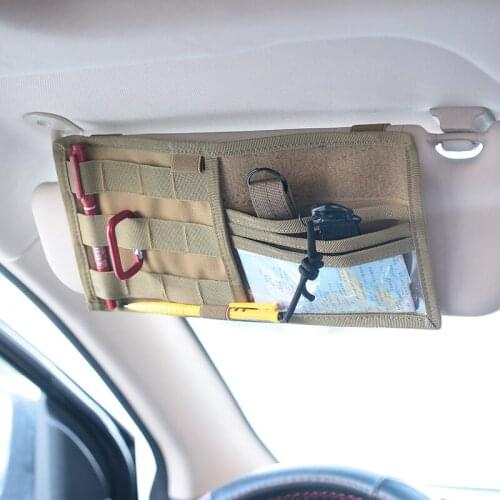 Multi-pocket Visor Panel Car Sun Visor Organizer CD Bag Auto Accessories For Travel Kits Hunting Accessories