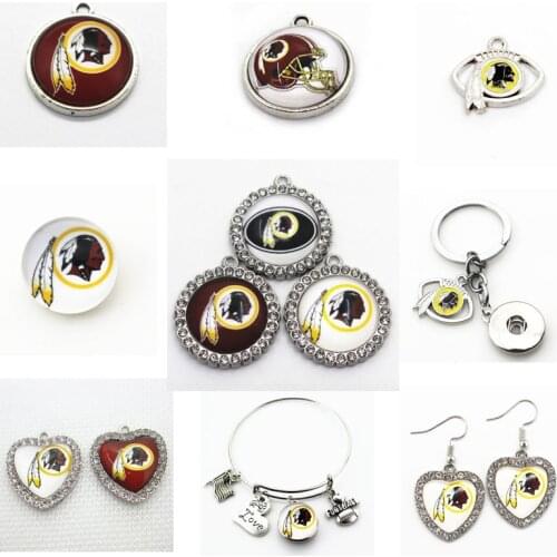 Football Washington Dangle Charms Mix Style DIY Pendant Bracelet Necklace Earrings Jewelry Making Accessories