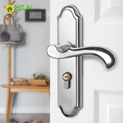 Adjustable hole distance Stainless Steel Hold Hand Lock Indoor Lock Solid Wood Lock Door Lock Suitable for old and new doors