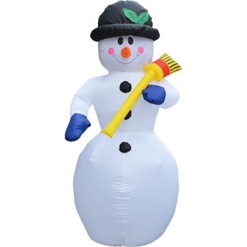 Christmas White Snowman Inflatable Mascot Doll Party Holiday DIY Props Xmas New Year Lantern Store Yard Art Decor Supplies