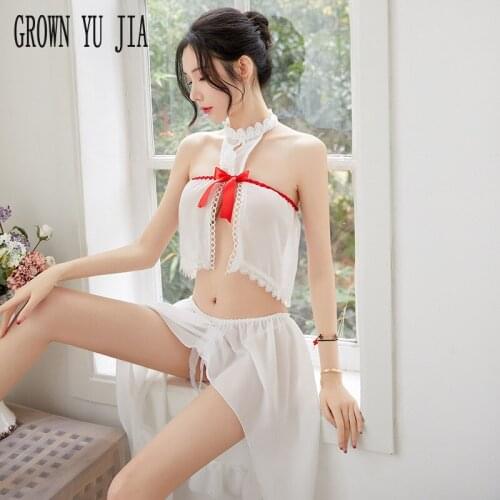 Porno Intimates Perspective Lingerie Dress Tulle Nightwear Set Sexy Skirt for Sex Hot Babydolls Erotic Girls Sex Play Costumes