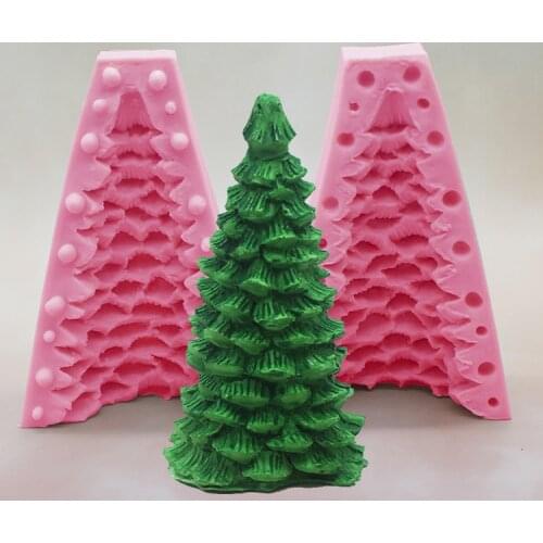 Christmas tree Silicone handmade soap mold Gypsum aroma candle mold split kitchen tool