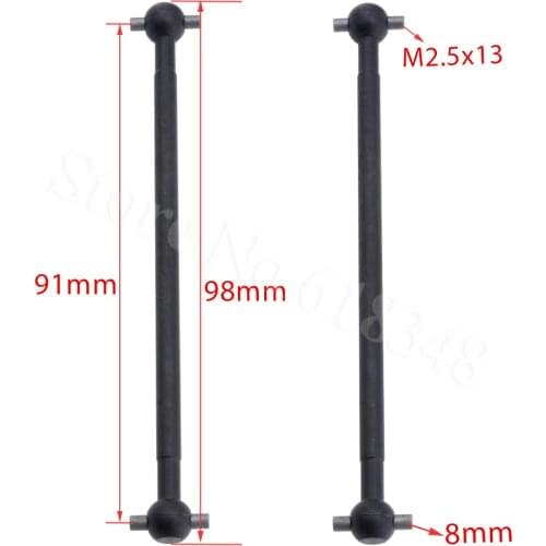 2pcs Steel Metal Dogbone Drive Shaft For RC 1/10 Electric Himoto E10XT E10XTL Katana Truggy Upgrade Parts Replacement 31606