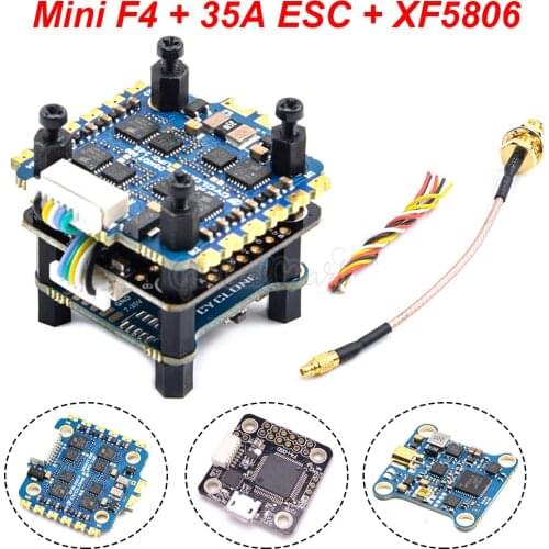 Flytower Mini F3 / F4 Flight Control + 15A / 35A ESC + XF5806 400mW VTX Mini Stack 20mmx20mm for FPV Racing Freestyle RC Drone