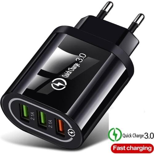 18W Quick Charge 3.0 USB Turbo Charger Fast Charging Telephones Charger EU US USB Plug Portable Chargers for Xiaomi 9T 10 Redmi