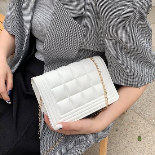 Womens Bag Autumn Winter New Female Literary Checkered Design Single-Shoulder Bag Minority Design Cross-Body Bag Trend Bag