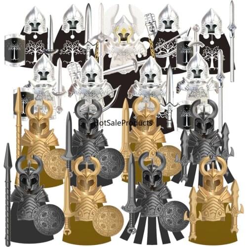 10PCS/Lot Medieval Kings Castle Dragon Knights soldiers Building Bricks Blocks kid toy