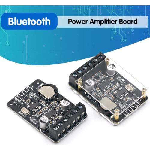 10W/15W/20W Stereo Bluetooth 5.0 Power Amplifier Board 12V/24V High Power Digital Amplifier Module XY-P15W