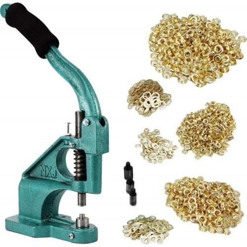3 Dies 1500pcs High Accuracy Hand Press Grommet Eyelet Machine 6/10/12mm Hand Press Arts Crafts Sewing Grommet Machine