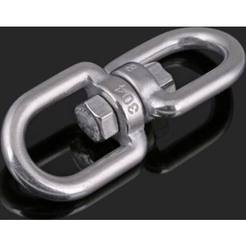 304 stainless steel universal rotary ring swivel dog chain rigging accessories Universal ring buckle M4-M20