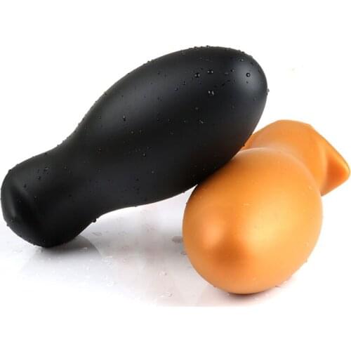 Soft Silicone Egg Anal Plug Butt Plugs Big Anal Vaginal Dildo Plug Balls Prostate Anus Expand Erotic Anal Sex Toys For Woman Men