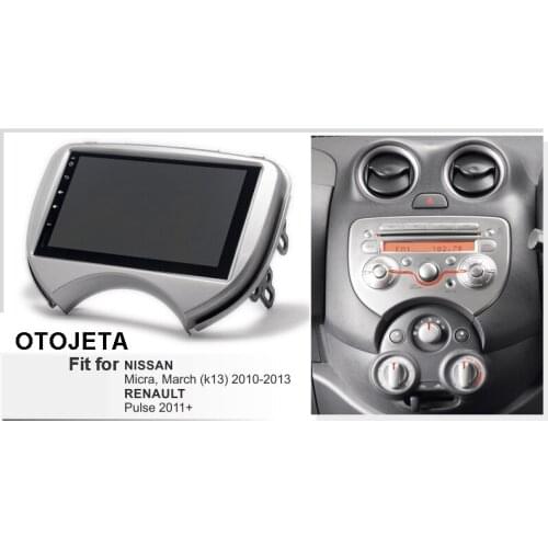 Android 10 radio 8core car multimedia GPS Navigation for Nissan Micra March Renault Pulse aux bluetooth DVD video player frame