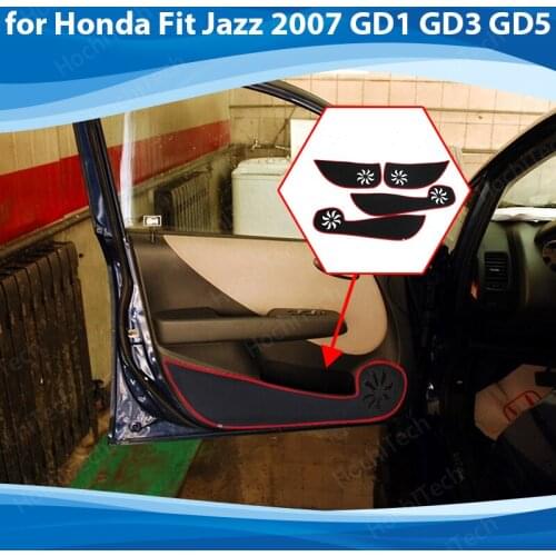 Side edge cover Door Inside Guard Protection Carpet Car Door Anti Kick Pad Sticker for Honda Fit Jazz 07 GD1 GD3 GD5 Accessories