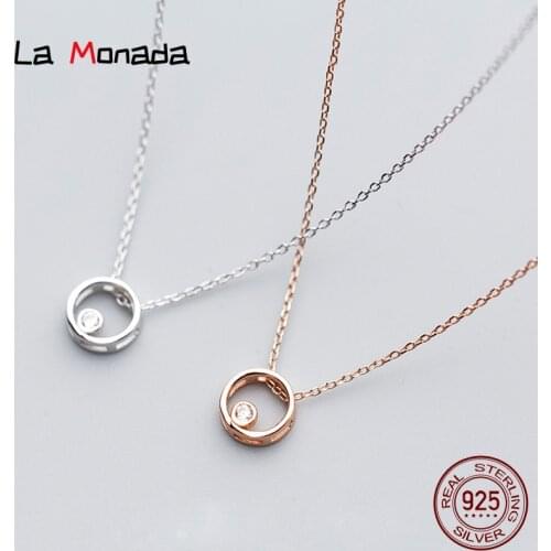 40cm-43cm Female Necklace For Women On Neck Silver 925 Chain Necklaces Women Circle Layers Girls Fashion Jewelry Minimalist