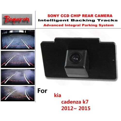 For kia cadenza k7 2012~ 2015 CCD Car Backup Parking Camera Intelligent Tracks Dynamic Guidance Rear View Camera