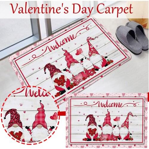 Welcome Doormats For Home Valentines Day Decorations Bathroom Kitchen Carpets Decor Living Room Outdoor Carpet 60x40cm Mats
