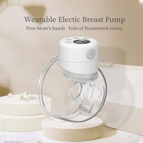 Electric Handsfree Breast Feeding Pump Rechargeable Baby Feeder Bottle