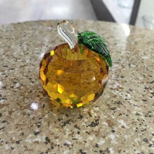 Machine Cut k9 Crystal Apple 60mm Figurines wedding event festive party accessories gift craft souvenirs supplies table decor