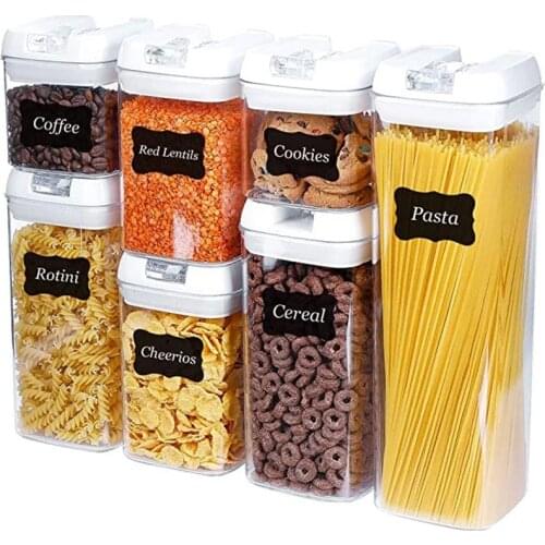 Airtight Food Storage Containers Plastic Cereal Containers with Easy Lock Lids Kitchen Pantry Organization and Storage Tank