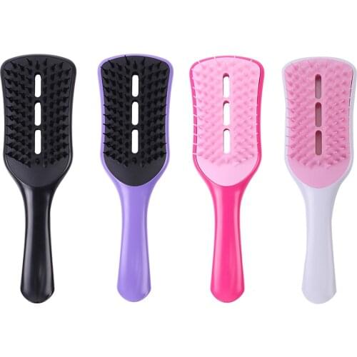 Smooth Hair Comb Curly Hair Massage Anti-static Comb Hollow-out Women Scalp Massage Comb Hair Brush Salon DIY Hairdressing Tool