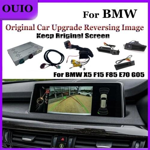 Reversing Decoder|For BMW X5 F15 F85 E70 G05 2010~2020 CIC NBT EVO Original screen Rear Camera adapter Plug & play interface