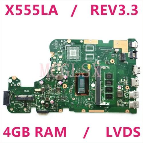 X555LA 4G/I7-5500U mainboard REV3.3 For Asus X555LJ LB LI LN LF X555LD X555L K555L F555L A555L VM590L W519L laptop motherboard