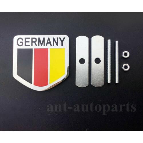 Metal Chrome Germany Flag Car Auto Front Grille Grill Emblem Badge Decal Sticker