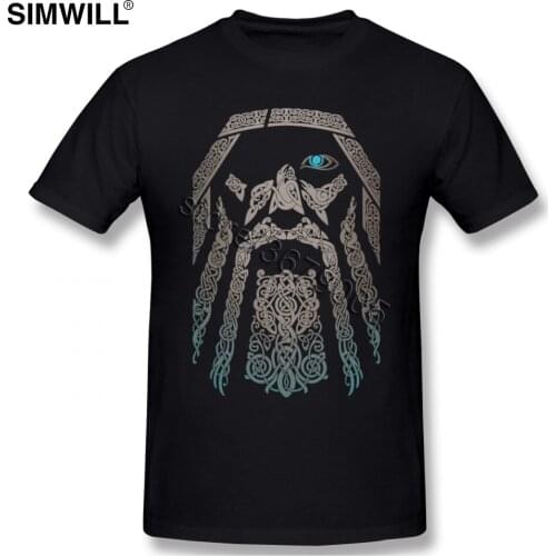 Fashion Viking T Shirts Men Crew Neck Short Sleeve Cotton Tshirt Valhalla Odin T-shirt Classic Designer Summer Tees