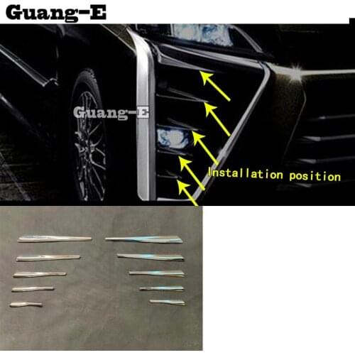 Car Sticker Styling Detector Trim Front Head Fog Light Lamp Frame 10pcs For Toyota Noah Voxy 80 Series 2014 2015 2016 2017 2018
