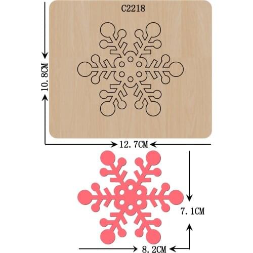 New Christmas snowflake Wooden die Scrapbooking C2218 Cutting Dies