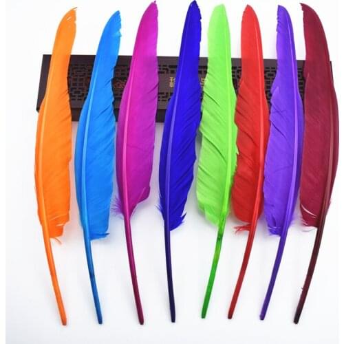 20Pcs/Lot Turkey Feathers Duck Pointer Wing Feathers for Crafts 25-30cm10-12" White Pheasant Feather Wedding Feathers Decoration