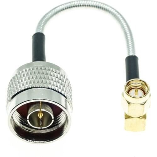SMA Male Right Angle to N Type Male Plug RG402 RG-402 Semi Flexible Coaxial Cable 0.141" 50ohm