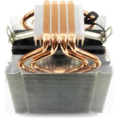 4pcs Heatpipe Radiator Hydraulic Bearing CPU Cooler Fan Heatsink For Intel LAG 775 1155 1366 dual-tower cooling