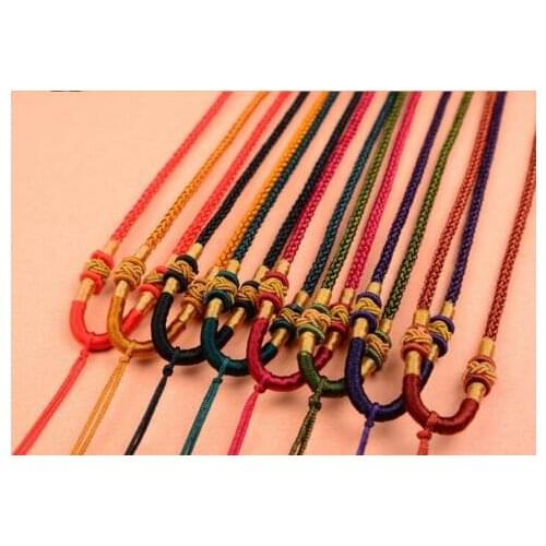 Adjustable Braided String Rope Necklace For Jade Stone Crystal Etc Charm Pendant