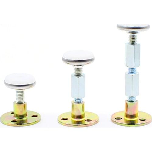 Adjustable Furniture Fixed bracket stainless steel alloy wall Bed stabilizer Self-adhesive Door Stopper anti-shake Hardware